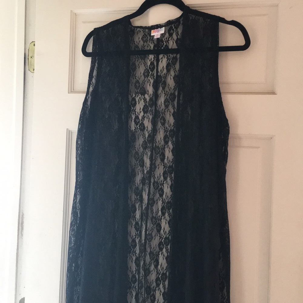 LuLaRoe Black Lace Joy Vest